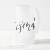 Moderne elegante bruidsjonker matglas bierpul (Voorkant rechts)