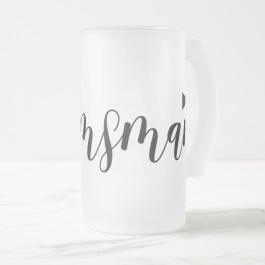 Moderne elegante bruidsjonker matglas bierpul (Voorkant rechts)