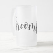 Moderne elegante bruidsjonker matglas bierpul (Voorkant links)