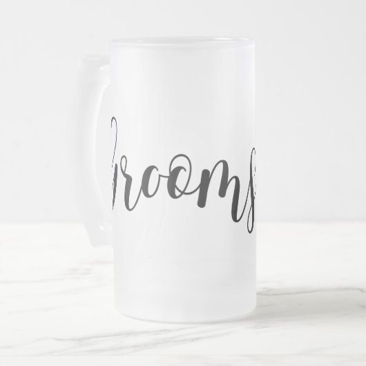 Moderne elegante bruidsjonker matglas bierpul (Voorkant links)