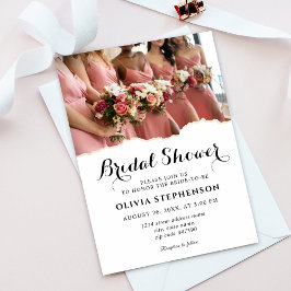 Moderne Elegante Bruidsmeisjes Bruidsfeest Kaart