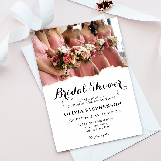 Moderne Elegante Bruidsmeisjes Bruidsfeest Kaart