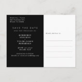 Moderne elegante bruiloft, behalve de datum aankondigingskaart (Achterkant)