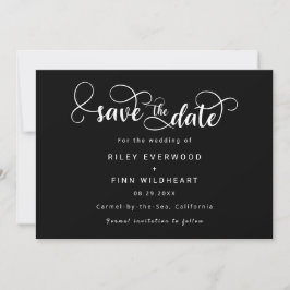 Moderne Elegante bruiloft bewaar de datum uitnodig Save The Date