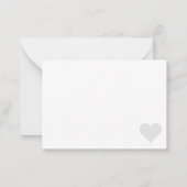 Moderne elegante bruiloft Dank u Passen getrouwd p Notitiekaartje (Achterkant)