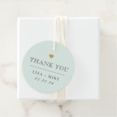 Moderne elegante bruiloft dank u ronde bedankjes labels (In situ)