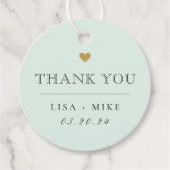 Moderne elegante bruiloft dank u ronde bedankjes labels (Voorkant)