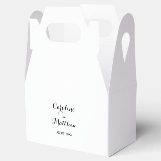 Moderne Elegante Bruiloft Favor Box Bedankdoosjes (Geopend)