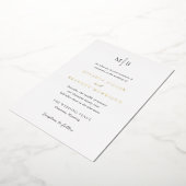 Moderne Elegante Bruiloft Folie Uitnodiging (Gedraaid)