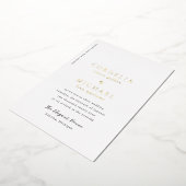 Moderne Elegante Bruiloft Folie Uitnodiging (Gedraaid)