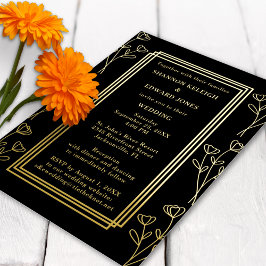Moderne Elegante Bruiloft Folie Uitnodiging