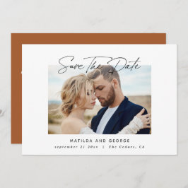Moderne elegante bruiloft in schrijflettertype save the date