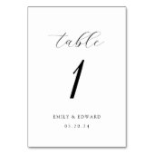 Moderne Elegante Bruiloft Kaart (Voorkant)