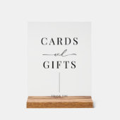 Moderne Elegante Bruiloft Kaarten & Cadeaus Acryl Bord (Voorkant)