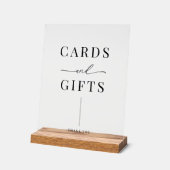 Moderne Elegante Bruiloft Kaarten & Cadeaus Acryl Bord (Hoek)