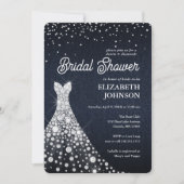 Moderne Elegante Bruiloft met Denim en Diamanten Kaart (Voorkant)