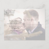 Moderne, elegante bruiloft met fotobedekking, beha aankondigingskaart (Achterkant)