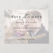 Moderne, elegante bruiloft met fotobedekking, beha aankondigingskaart (Voorkant)