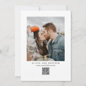 Moderne Elegante Bruiloft | Minimalistische Foto & Save The Date (Achterkant)