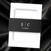 Moderne elegante bruiloft monogrammed uitnodigingen wikkel