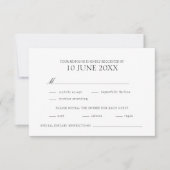 Moderne elegante bruiloft RSVP (Voorkant)