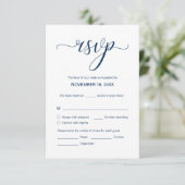 Moderne Elegante bruiloft RSVP, Reageren Informatiekaartje (Staand voorkant)