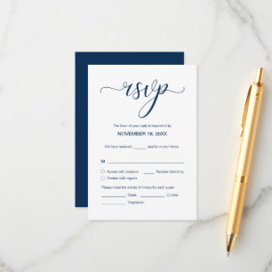 Moderne Elegante bruiloft RSVP, Reageren Informatiekaartje
