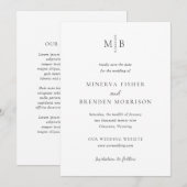 Moderne Elegante Bruiloft Save The Date (Voorkant / Achterkant)