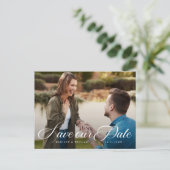 Moderne elegante bruiloft save the date briefkaart (Staand voorkant)