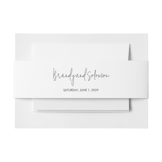 Moderne Elegante Bruiloft Uitnodigingen Wikkel (Voorkant Voorbeeld)