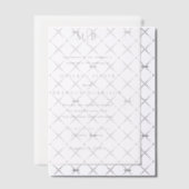Moderne Elegante Bruiloft Vellum Uitnodigingen (Offset (Uitnodiging))