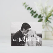 Moderne elegante bruiloft We hebben de knoop doorg Briefkaart (Staand voorkant)