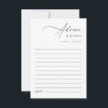 Moderne elegante bruiloft wensen en advieskaart<br><div class="desc">Verzamel tijdloze wijsheid voor uw reis samen met onze Modern Black & White Passen getrouwd Wedding Advice kaarten. Deze strakke,  elegante kaarten nodigen gasten uit om welgemeende adviezen en wensen te delen in opvallende moderne kalligrafie. Perfect voor het vastleggen van herinneringen en wijsheid op uw bruiloft of vrijgezellenfeest.</div>
