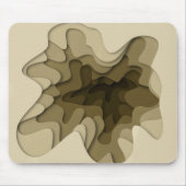 Moderne elegante bruine golven muismat (Voorkant)