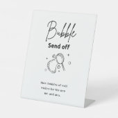 Moderne Elegante Bubble Verzend Van Script Reclamebord Met Voetstuk (Voorkant)