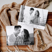 Moderne Elegante Calligrafie 2 Foto Bruiloft Save The Date