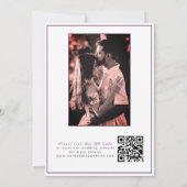Moderne Elegante Calligrafie Foto QR Code Save The Date (Achterkant)