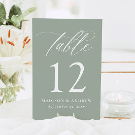 Moderne Elegante Calligrafie Salie Groene Trouwdag Kaart