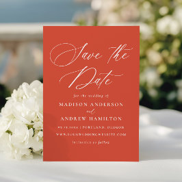 Moderne Elegante Calligrafie Verona Zonsondergang  Save The Date