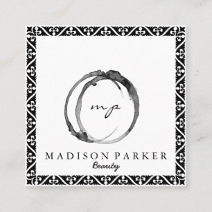 Moderne Elegante Champagne Abstract Beauty Stylist Vierkante Visitekaartje