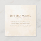 Moderne Elegante Champagne Fluit Bril Custom Vierkante Visitekaartje (Achterkant)