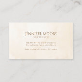 Moderne Elegante Champagne Fluit Bril Custom Visitekaartje (Achterkant)