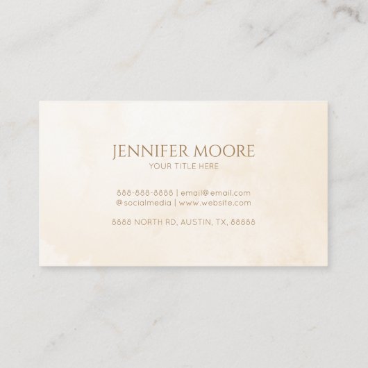 Moderne Elegante Champagne Fluit Bril Custom Visitekaartje (Achterkant)