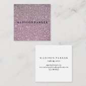 Moderne Elegante Champagne Glitter Beauty Stylist Vierkante Visitekaartje (Voorkant / Achterkant)