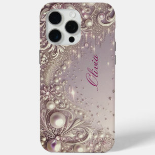Moderne elegante charmante gouden parels Valentijn iPhone 15 Pro Max Hoesje