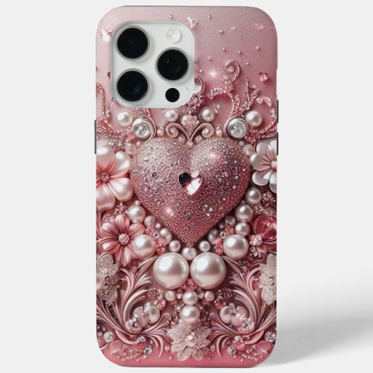 Moderne elegante charmante gouden parels Valentijn Case-Mate iPhone Case (Achterkant)