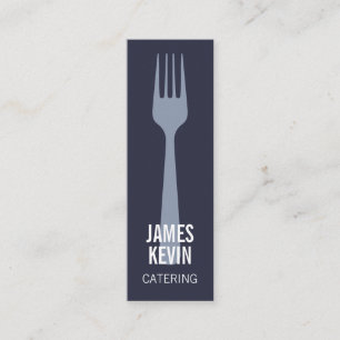 Moderne Elegante chef minimalistische cateringlogo Mini Visitekaartje