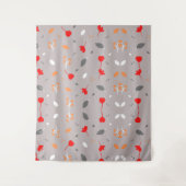 Moderne Elegante Chic Bloem Wandkleed (Voorkant)