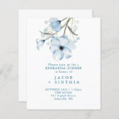 Moderne elegante Chic Dusty Blue Wedding Program (Voorkant / Achterkant)