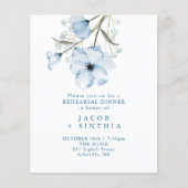 Moderne elegante Chic Dusty Blue Wedding Program (Voorkant)